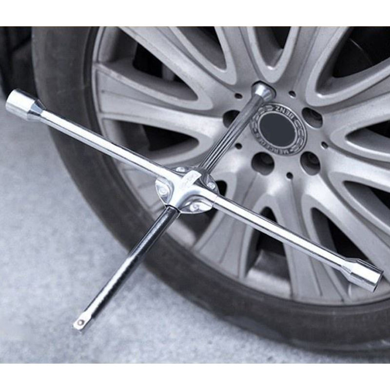 Cờ lê chéo 4 chiều bằng thép 45 # cho lốp xe Cờ lê chéo 4 chiều bằng thép 45 # cho lốp xe