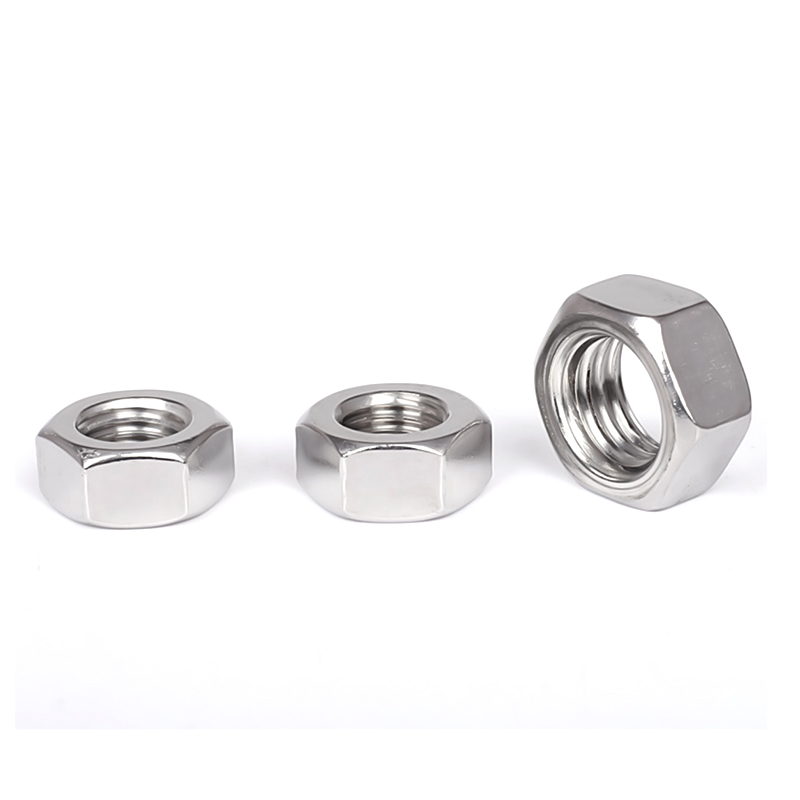 Đai ốc lục giác 304 bằng thép không gỉ DIN934 M1.2 Đai ốc lục giác 304 bằng thép không gỉ DIN934 M1.2