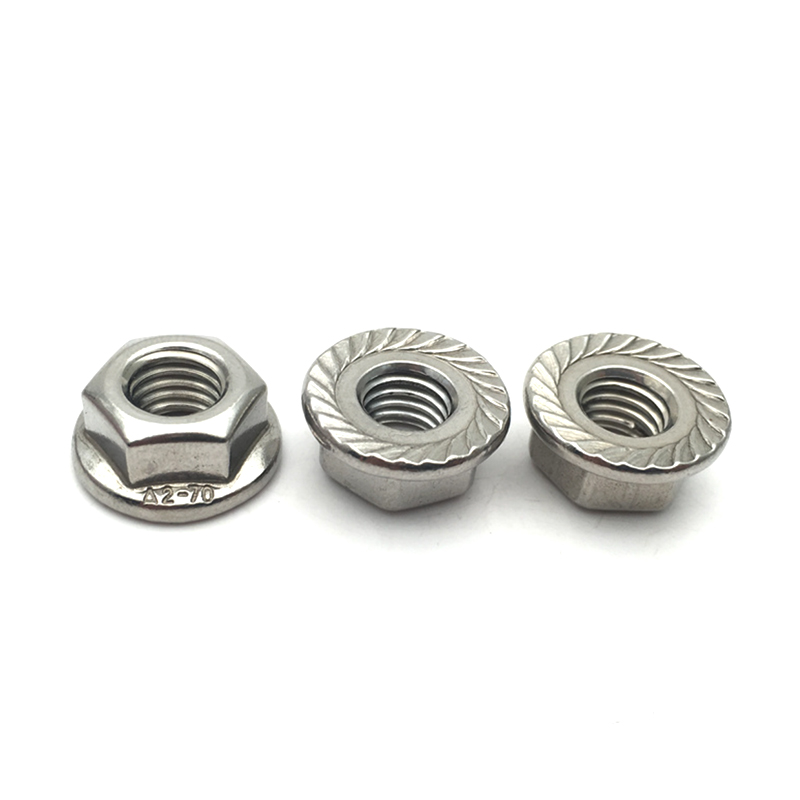 Đai ốc mặt bích lục giác bằng thép không gỉ 304 Đai ốc chống trượt Đai ốc mặt bích lục giác bằng thép không gỉ 304 Đai ốc chống trượt