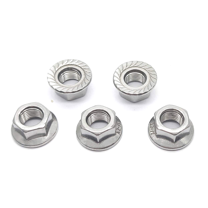 Đai ốc mặt bích lục giác bằng thép không gỉ 304 Đai ốc chống trượt